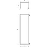  elegantan crni zidni držač peškira 78x23 cm | Eponuda.com