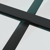  Klizna vrata s priborom crna 90 x 205 cm od ESG stakla | shoptok.hr