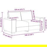  Dvosedežna Garnitura 120 cm Lan, (22054393) | Shoptok.si