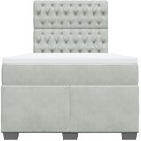 Box spring krevet s madracem svjetlosivi 120x200 cm baršunasti | shoptok.hr