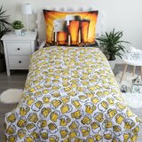 Jerry Fabrics Jantarna enojna bombažna posteljnina 140x200 cm Beer – | Shoptok.si