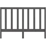  Uzglavlje za krevet sivo 126 x 4 x 100 cm od masivne borovine | Eponuda.com