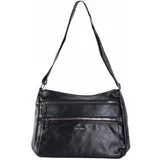 Fashionhunters Black large crossbody handbag