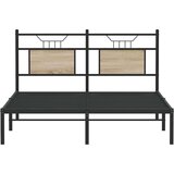  Posteljni okvir brez vzmetnice hrast 150x200 cm inženirski les, (21829159) | Shoptok.si