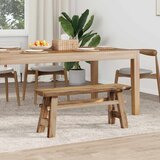 Klupa Prirodna 100 x 29 x 43,5 cm Čvrsto teak drvo | shoptok.hr