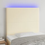  LED uzglavlje krem 80x5x118/128 cm od umjetne kože | shoptok.hr