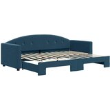  Dnevni krevet na razvlačenje plavi 80 x 200 cm baršunasti | shoptok.hr