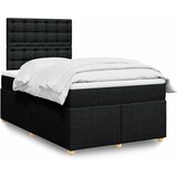  Krevet box spring s madracem crni 120 x 190 cm od tkanine | shoptok.hr