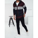 DStreet Sweter męski ocieplany z kapturem bordowy | shoptok.hr