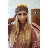 Kesi Cap with fleece Bibiana K264 mocca + yellow | shoptok.hr