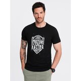 Ombre Men's motorcycle style printed t-shirt - black | Eponuda.ba