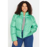 Trendyol Curve Plus Size Winterjacket - Green - Puffer Cene