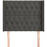  Uzglavlje s ušima tamnosivo 93x16x118/128 cm baršunasto | shoptok.hr