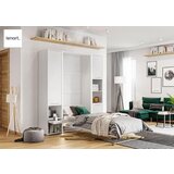  Postelja v omari metulj pro 90x200cm - beli visoki sijaj | Shoptok.si