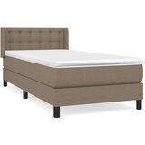  Box spring postelja z vzmetnico taupe 90x200 cm blago, (20897574) | Shoptok.si