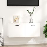 vidaXL Stenska omarica bela 80x35x36,5 cm konstruiran les | Shoptok.si