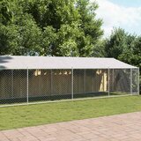  Kavez za pse s krovom i vratima sivi 12x2x2 m pocinčani čelik | Eponuda.ba
