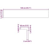  Okenske police 2 kosa svetlo rjava 140x20x2 cm trdna hrastovina | Shoptok.si