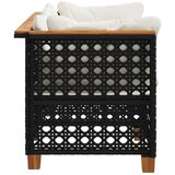  Kutne vrtne sofe s jastucima 2 kom crne od poliratana | shoptok.hr