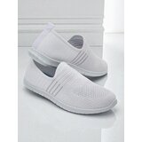 Resti Women's White Fabric Slip-Ons Callisto - Lightweight Shoes for Spring and Summer | Shoptok.si