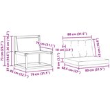  Set vanjskih sofa s jastukom 3 pcs Bijela i crna | shoptok.hr