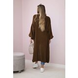 Kesi Włoski Sweater long cardigan chocolate | shoptok.hr