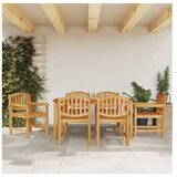 vidaXL 7-dijelni vrtni blagovaonski set od masivne tikovine | shoptok.hr