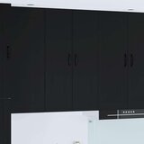 vidaXL Stenska kuhinjska omarica Črna 60 x 31 x 100 cm Konstruiran les | Shoptok.si