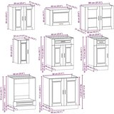 vidaXL 8-dijelni set kuhinjskih ormarića Kalmar konstruiranog drva | shoptok.hr