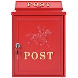  Stenska Poštna Škatla Rdeča 29 x 13 x 41 cm Lit aluminij, (5000133022) | Shoptok.si