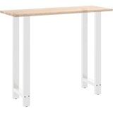  Noge za barsko mizo bele barve 2 kosa 40 x (110-111) cm jeklo | Shoptok.si