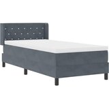  Krevet s opruga kutije Tamno siva 190 x 90 cm Baršun | shoptok.hr