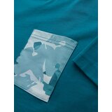 Ombre Men's cotton t-shirt with printed pocket - turquoise | shoptok.hr