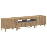  5-dijelni LED TV ormarić Hrast artisan Konstruirano drvo - Hrast artisan 81 cm | shoptok.hr