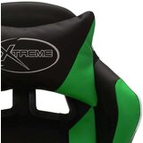  Racing stol z RGB LED lučkami zeleno in črno umetno usnje, (20669389) | Shoptok.si