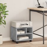  Stalak za pisač s kotačima betonska siva 41x32x34,5 cm | shoptok.hr