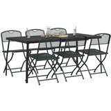  Set vanjskog namještaja 7 pcs Antracit Željezo i čelik | Eponuda.com