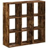 Furnova Knjižna omara dimljeni hrast 102x32x102 cm inženirski les, (21932138) | Shoptok.si