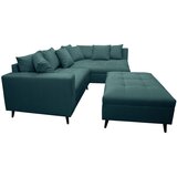 MID.YOU Ecksofa inkl. Hocker, mikrovlakna barve petroleja | Shoptok.si