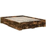  Krevetna konstrukcija s ladicama Dimljeni hrast 150 x 200 cm | shoptok.hr