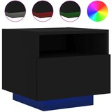  Noćni ormarići s LED svjetlima 2 kom crni 40 x 39 x 37 cm | shoptok.hr