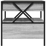 vidaXL Klubska mizica z neskončnimi LED siva sonoma 50x50x51 cm | Shoptok.si