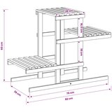  Stalak za biljke Prirodna 82 x 36 x 60 cm Čvrsto drvo akacije | shoptok.hr