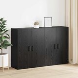  Ormar za montažu na zid 2 kom. Crni hrast 69,5 x 34 x 90 cm | shoptok.hr