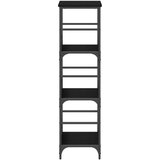  Knjižnica Crna Hrast 50x33x117 5 cm Konstruirano drvo i Čelik | shoptok.hr