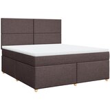  Krevet s oprugama i madracem tamnosmeđi 180x200 cm tkanina | shoptok.hr