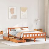 vidaXL Okvir kreveta bez madraca voštano smeđi 160x200 cm od borovine | shoptok.hr