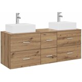  Set ormarića za kupaonicu 3 kom. Hrast artisan Smeđa 49,5 x 41 x 62,5 cm | shoptok.hr