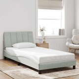  Okvir kreveta bez madraca Hanko svjetlosivi 100x200 cm baršunasti | shoptok.hr