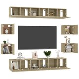  10-dijelni set TV ormarića boja hrasta sonome konstruirano drvo | shoptok.hr